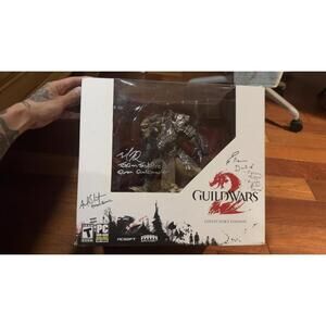 DEV TEAM SIGNATURES & CUSTOM DRAWING Guild Wars 2 Collector's Edition Statue
